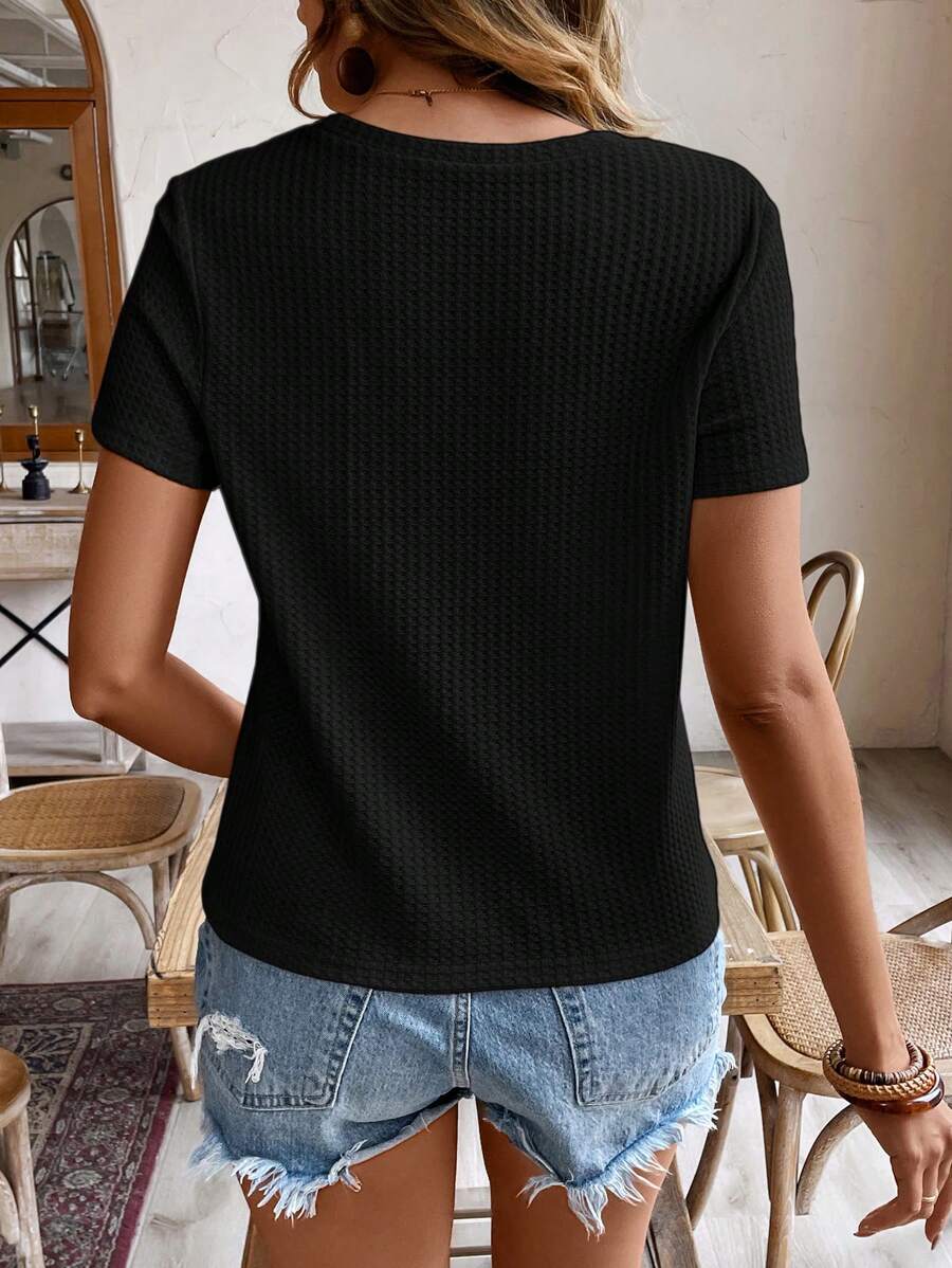 Camiseta Texturizada com Gola Redonda IMG 2