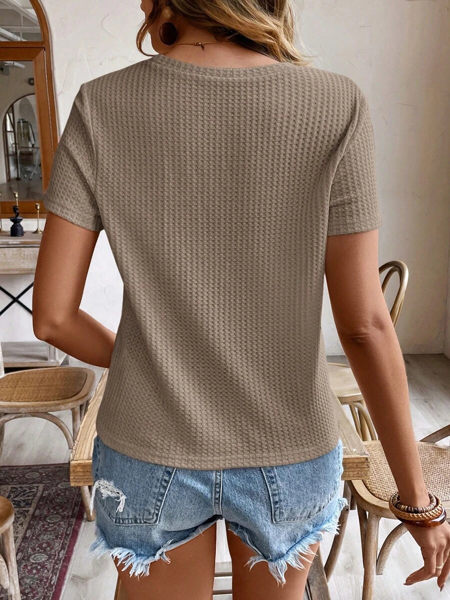 Camiseta Texturizada com Gola Redonda IMG 28