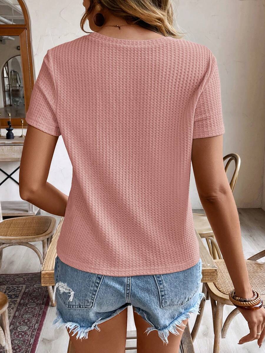 Camiseta Texturizada com Gola Redonda IMG 8