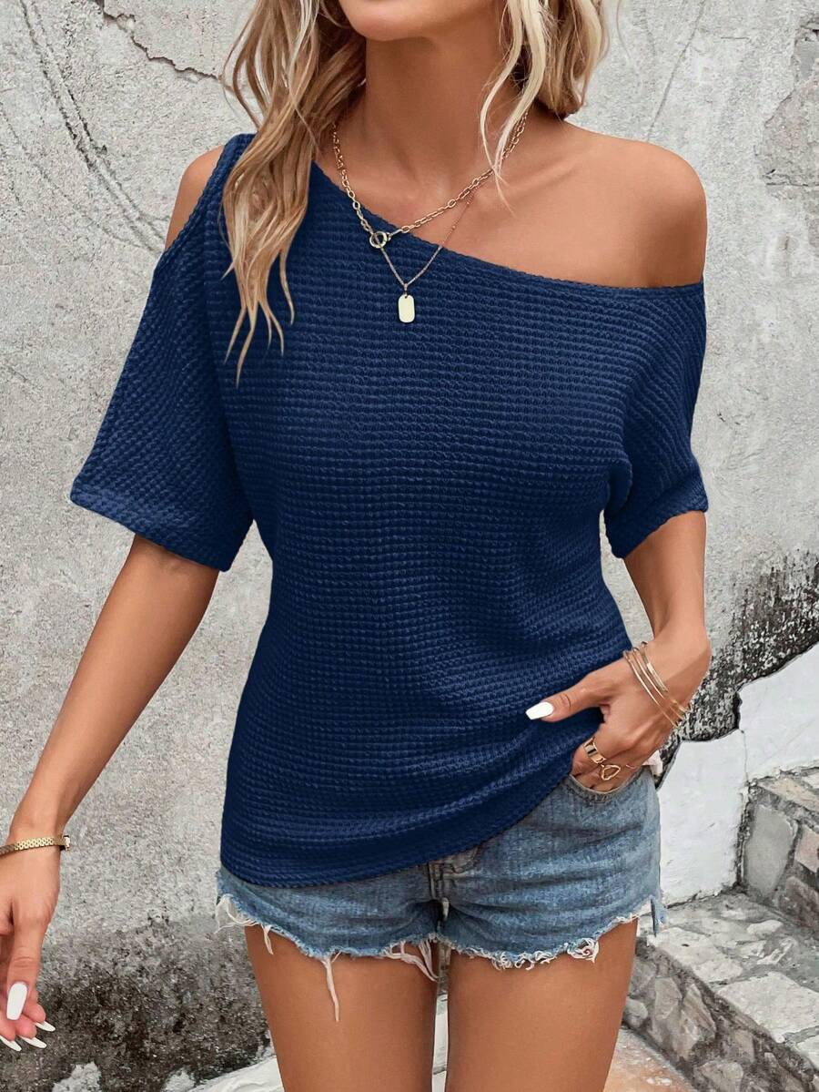 Camiseta Waffle com Gola Assimétrica IMG 25