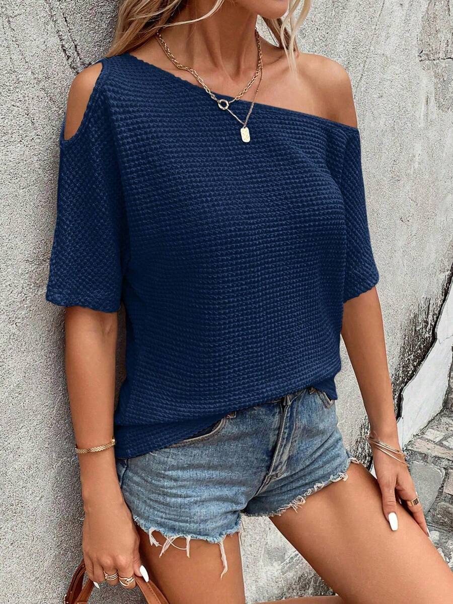 Camiseta Waffle com Gola Assimétrica IMG 28