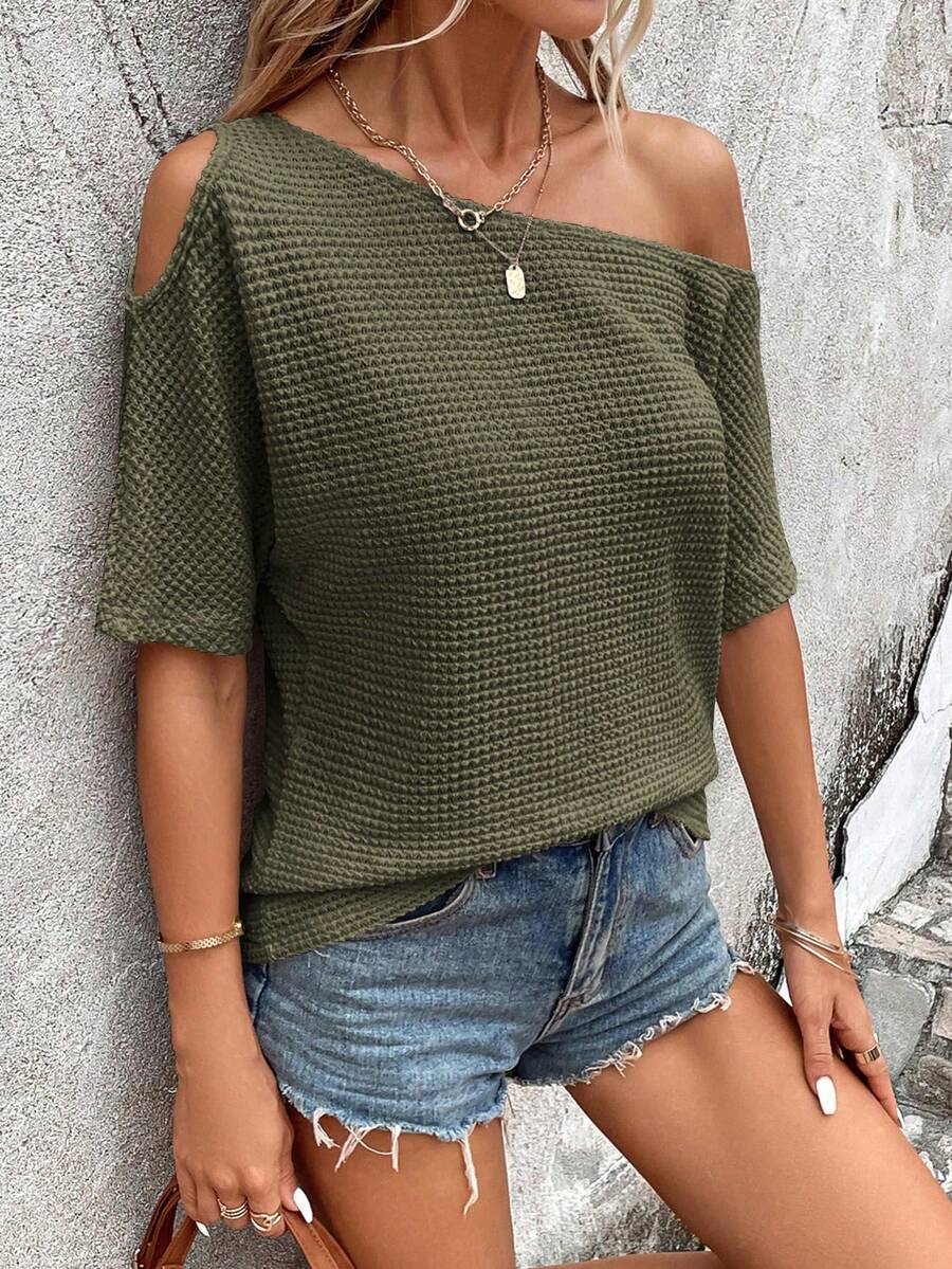 Camiseta Waffle com Gola Assimétrica IMG 33