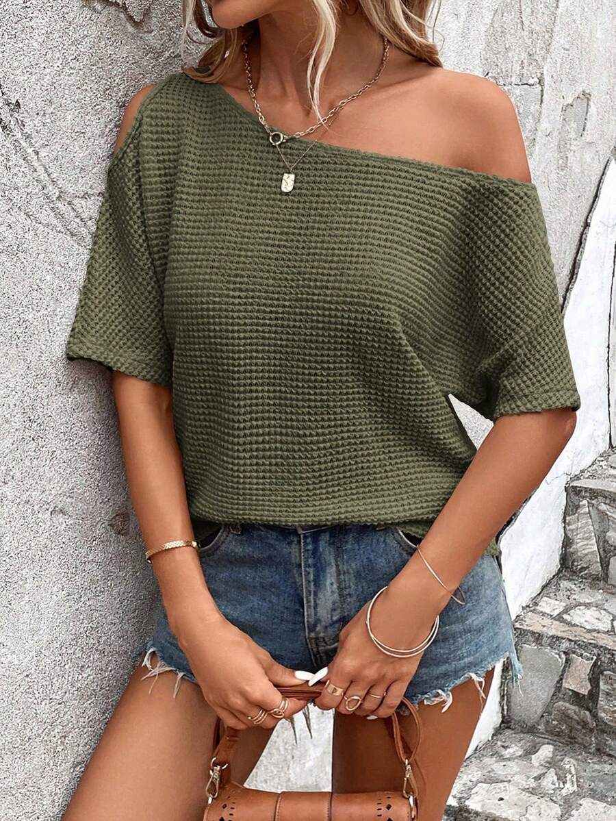 Camiseta Waffle com Gola Assimétrica IMG 34