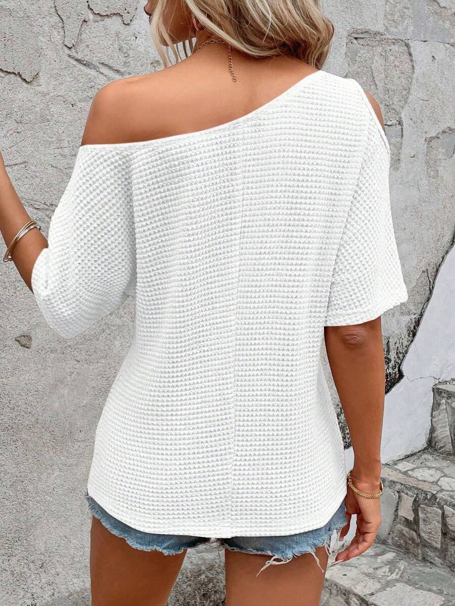 Camiseta Waffle com Gola Assimétrica IMG 9