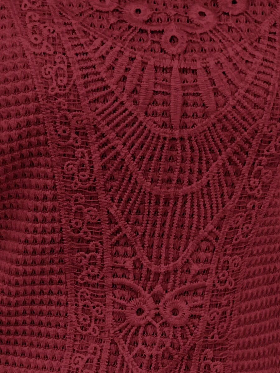 Camiseta Waffle com Manga Curta e Renda IMG 21