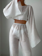 Conjunto 2 Peças Camiseta e Calça Manga Longa Boho - imagem 2
