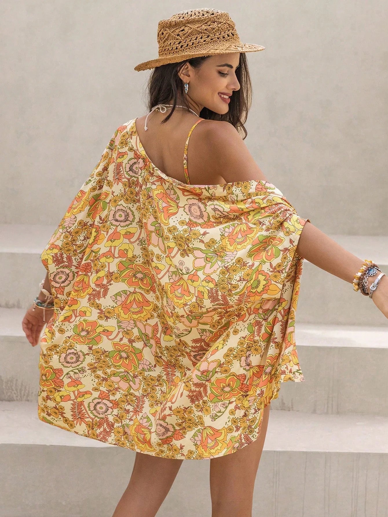 Conjunto 3 Peças Kimono Floral Boho - imagem 2