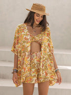 Conjunto 3 Peças Kimono Floral Boho - imagem 3