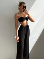 Conjunto de Biquíni 3 Peças Elegante com Calça de Cobertura - imagem 3
