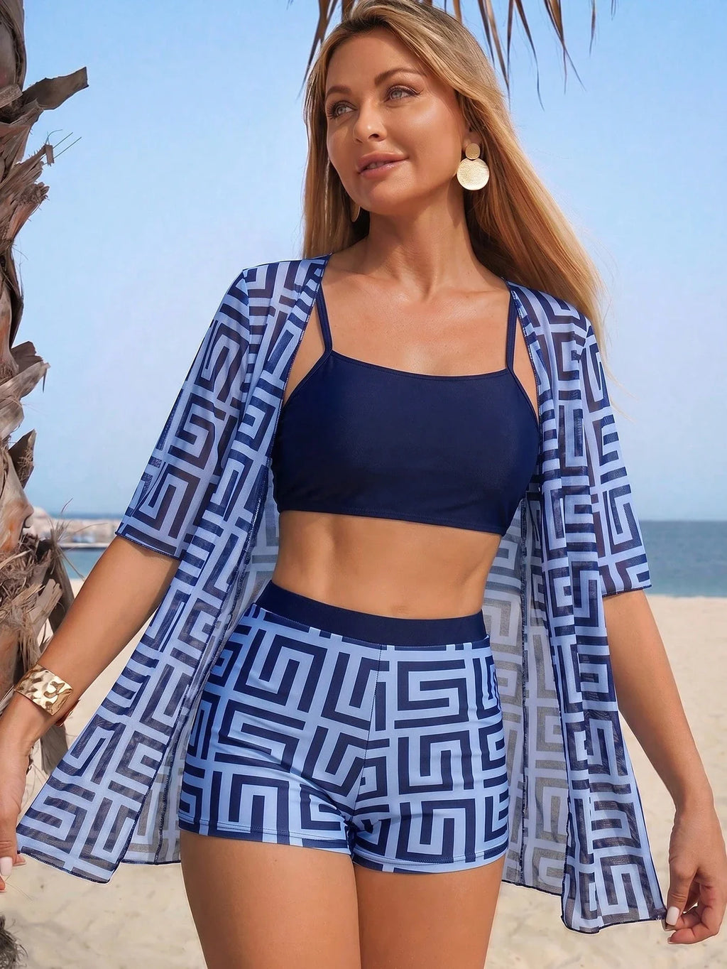 Conjunto de Biquíni 3 Peças Estampa Tropical - imagem 4