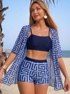 Conjunto de Biquíni 3 Peças Estampa Tropical - imagem 4