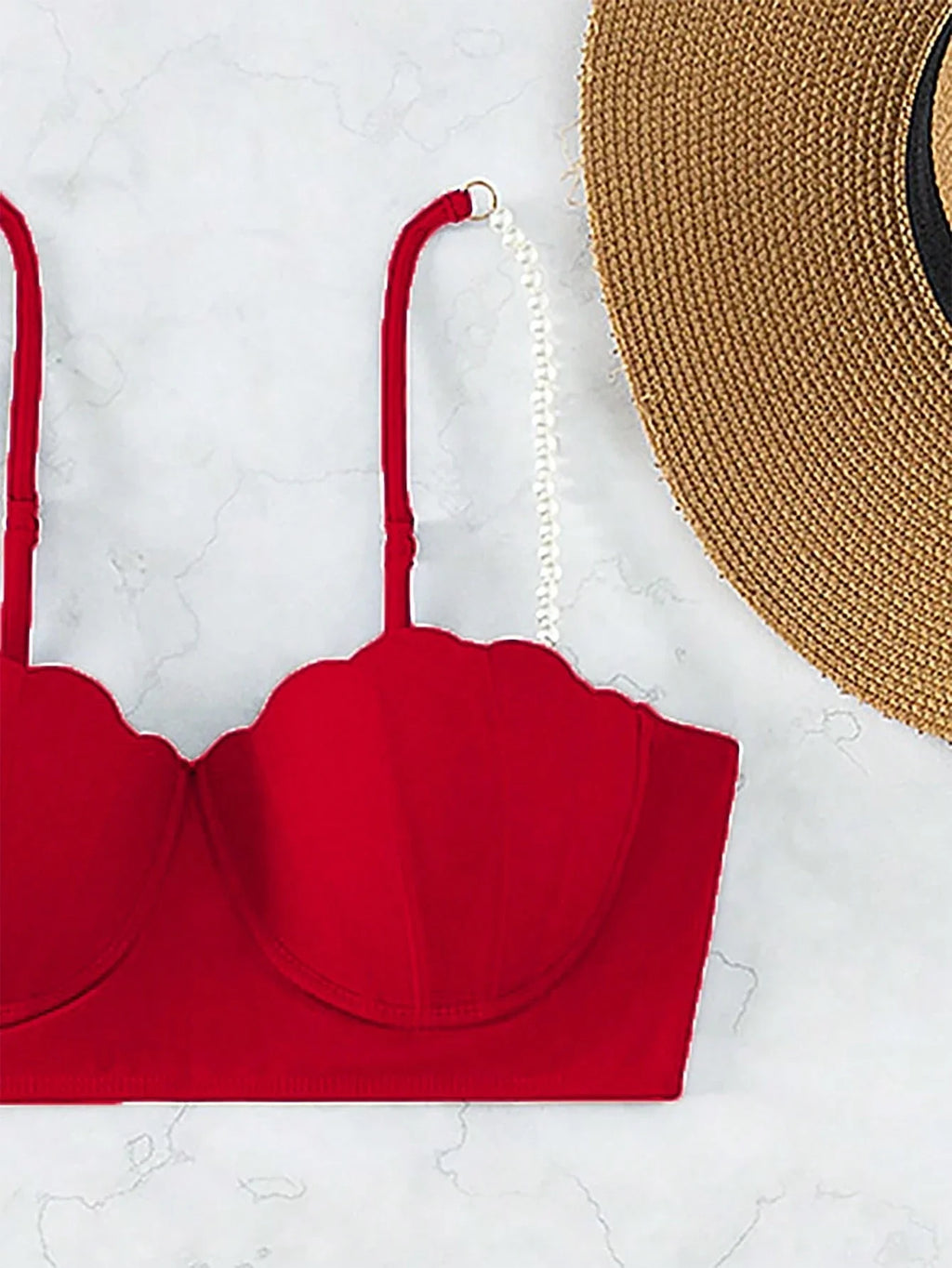Conjunto de Biquíni 3 Peças Push-Up com Saia Leque - imagem 2