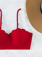 Conjunto de Biquíni 3 Peças Push-Up com Saia Leque - imagem 2