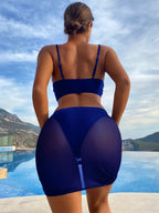 Conjunto de Biquíni 3 Peças Push-Up com Saia Leque - imagem 3