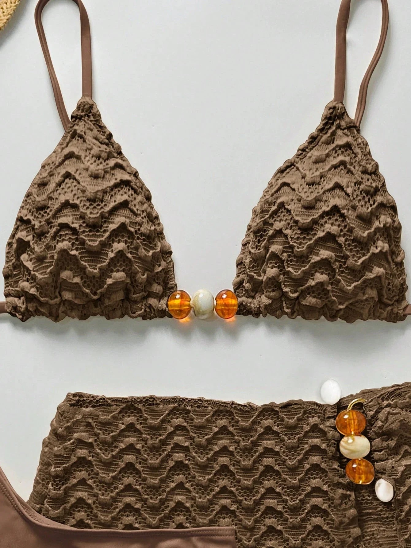 Conjunto de Biquíni 3 Peças Texturizado com Saia - imagem 2