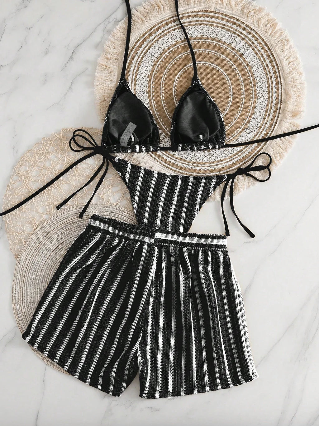 Conjunto de Biquíni Boho com Capa de Crochê 3 Peças - imagem 13