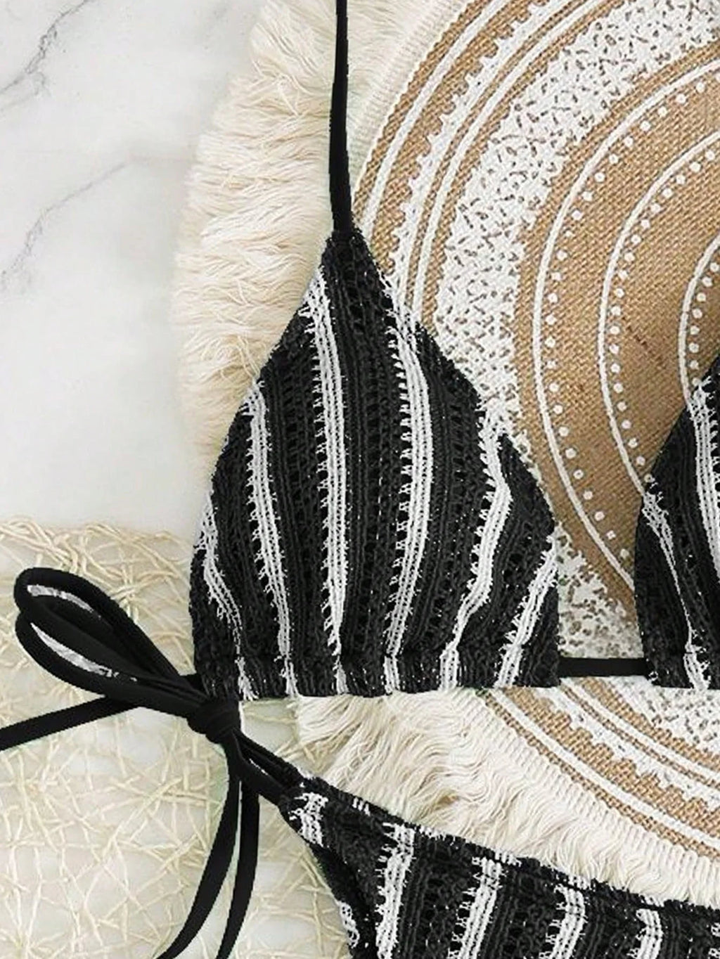 Conjunto de Biquíni Boho com Capa de Crochê 3 Peças - imagem 15