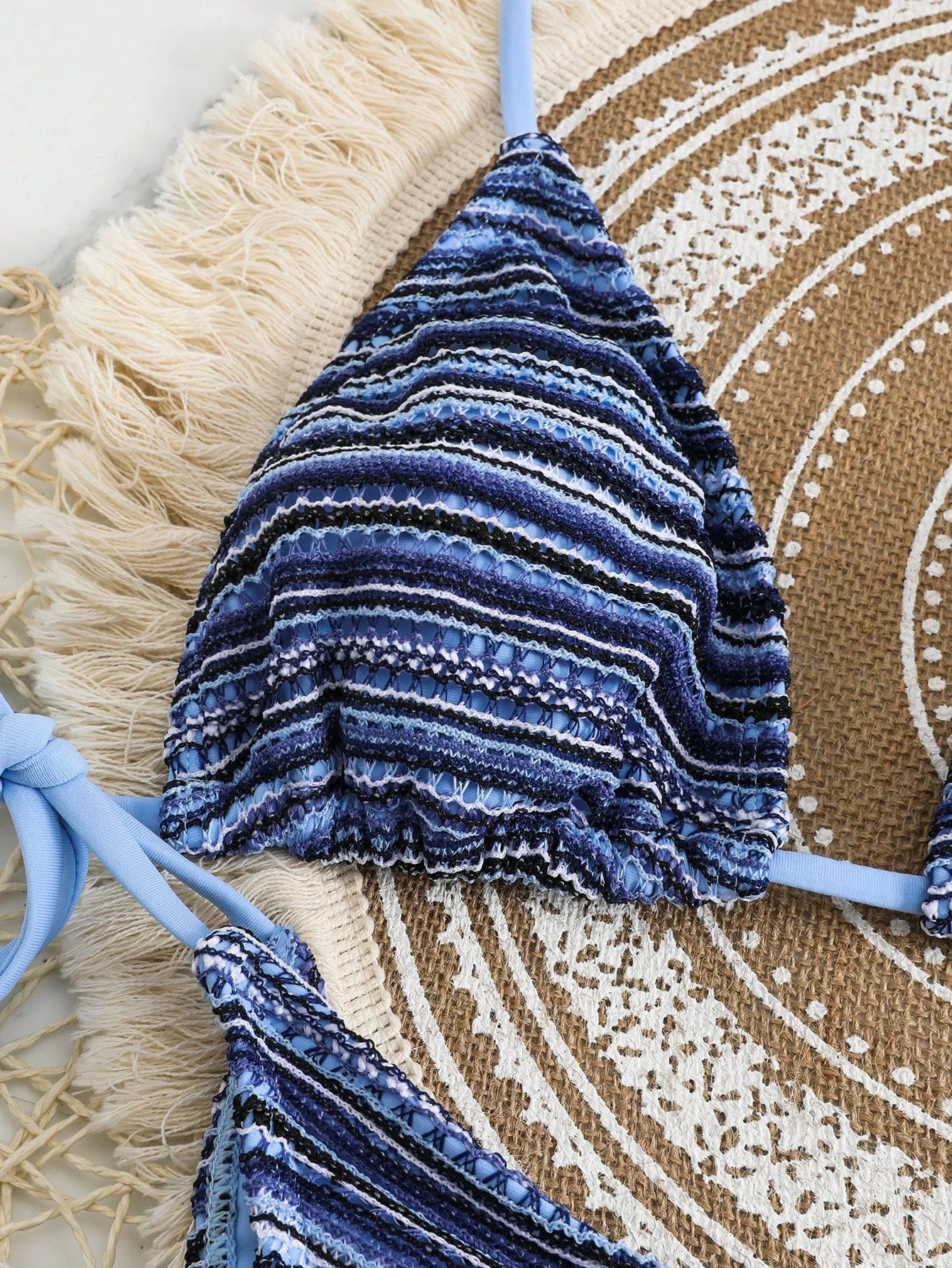 Conjunto de Biquíni Boho com Capa de Crochê 3 Peças - imagem 21