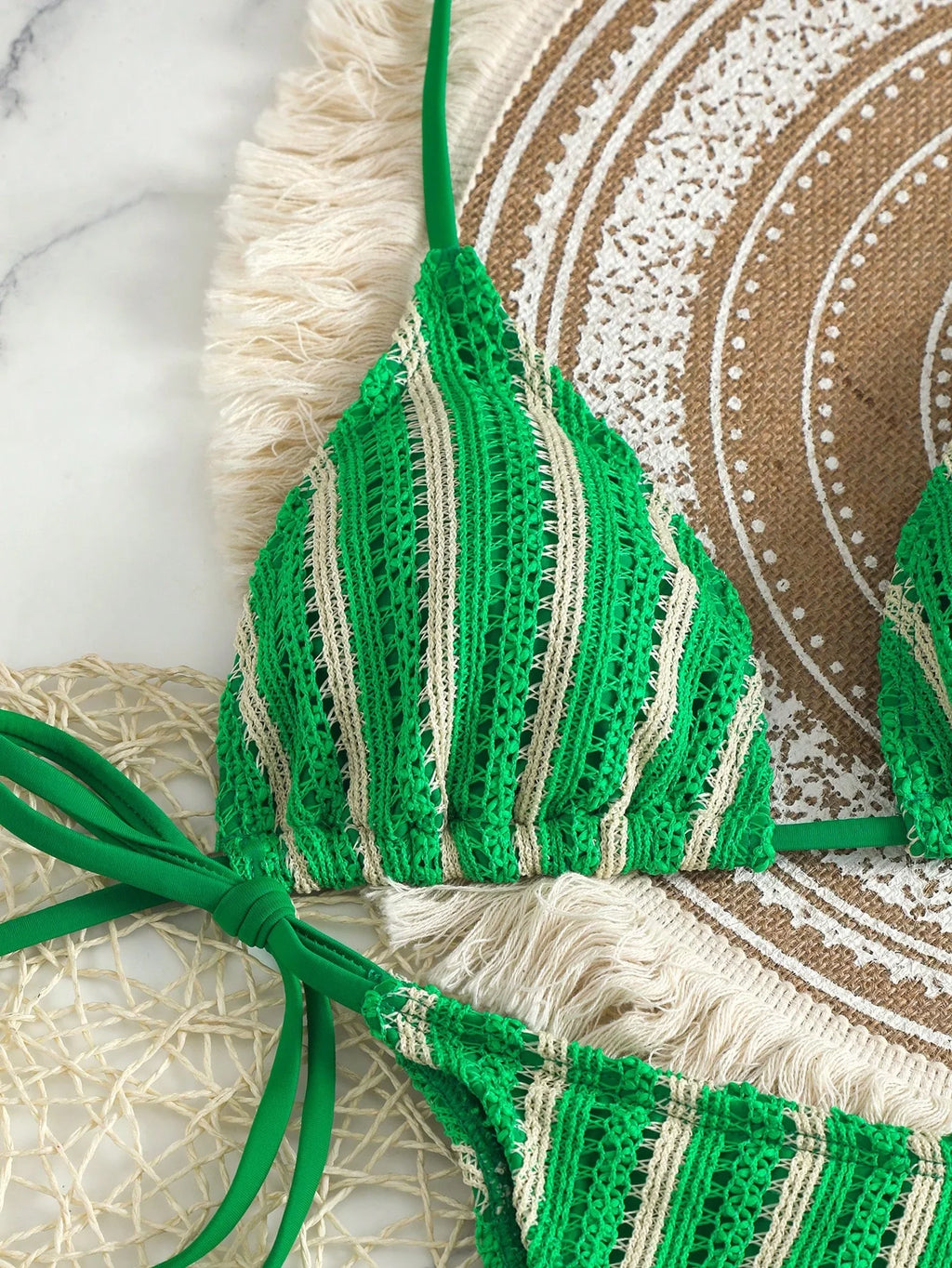Conjunto de Biquíni Boho com Capa de Crochê 3 Peças - imagem 26