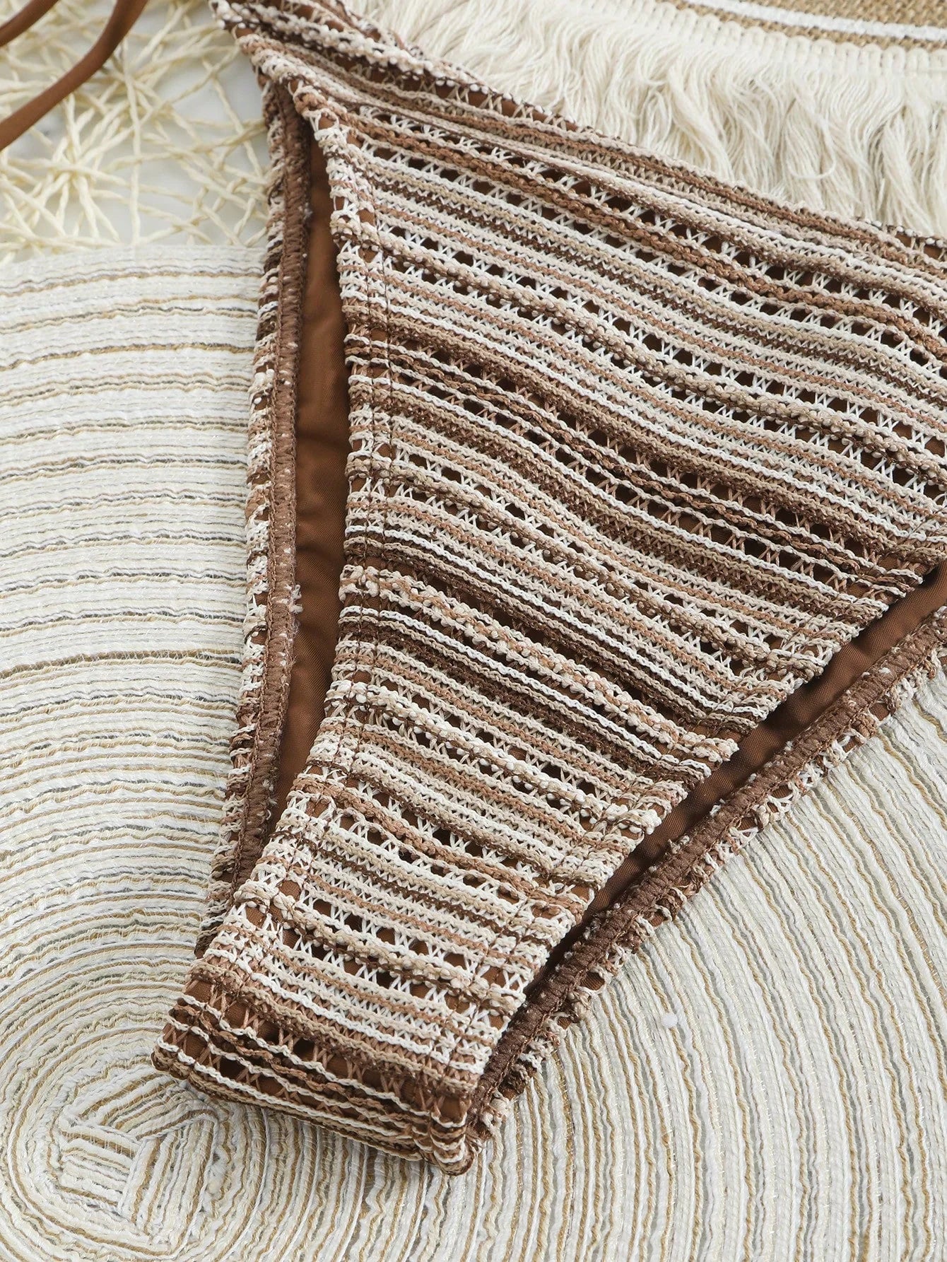 Conjunto de Biquíni Boho com Capa de Crochê 3 Peças - imagem 30