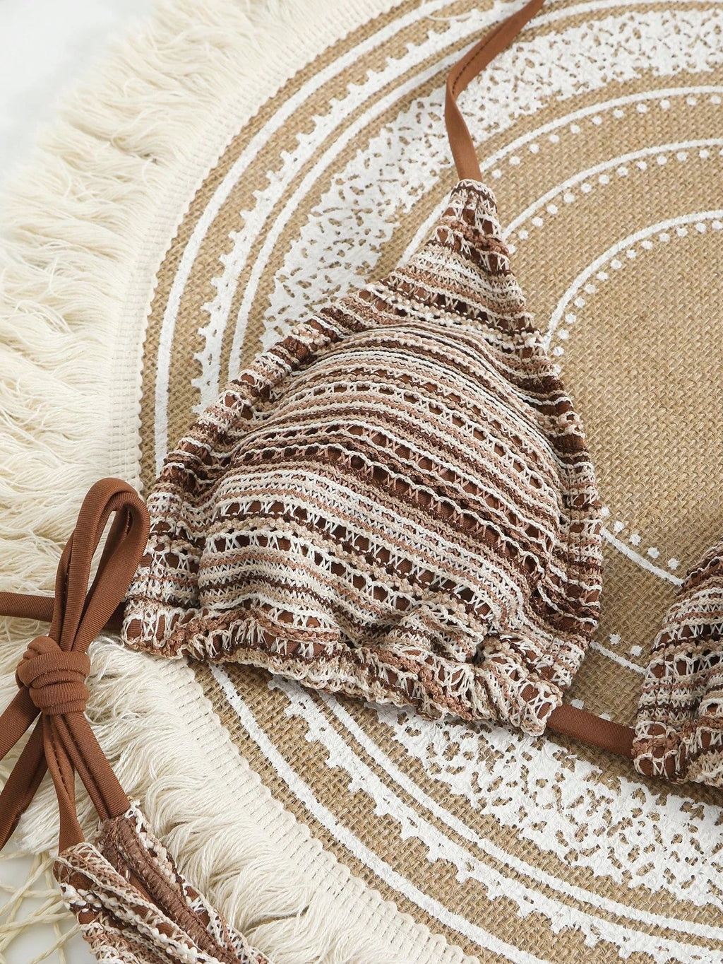 Conjunto de Biquíni Boho com Capa de Crochê 3 Peças - imagem 31