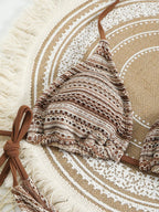 Conjunto de Biquíni Boho com Capa de Crochê 3 Peças - imagem 31