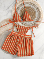 Conjunto de Biquíni Boho com Capa de Crochê 3 Peças - imagem 33