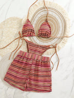 Conjunto de Biquíni Boho com Capa de Crochê 3 Peças - imagem 4