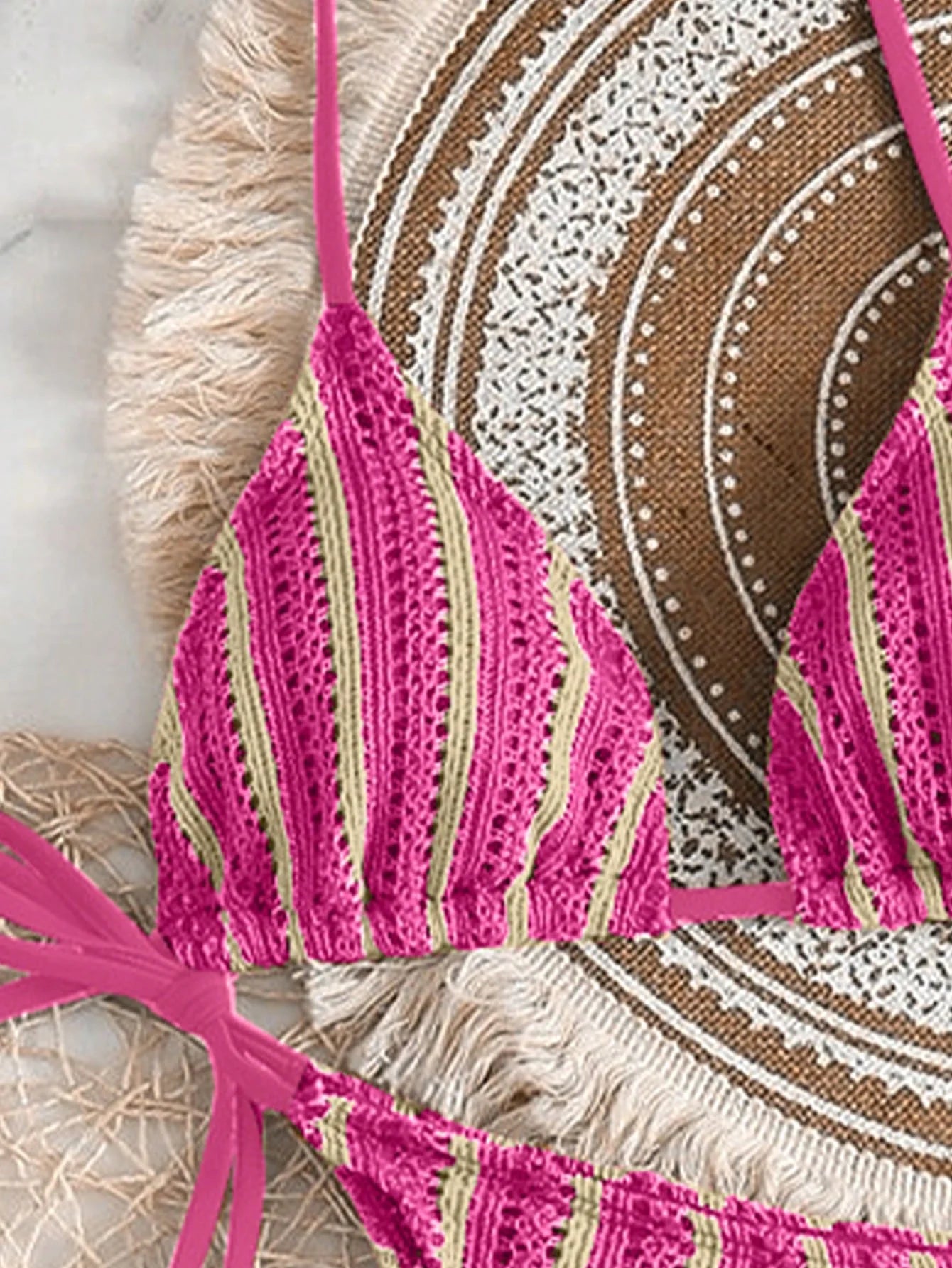 Conjunto de Biquíni Boho com Capa de Crochê 3 Peças - imagem 40