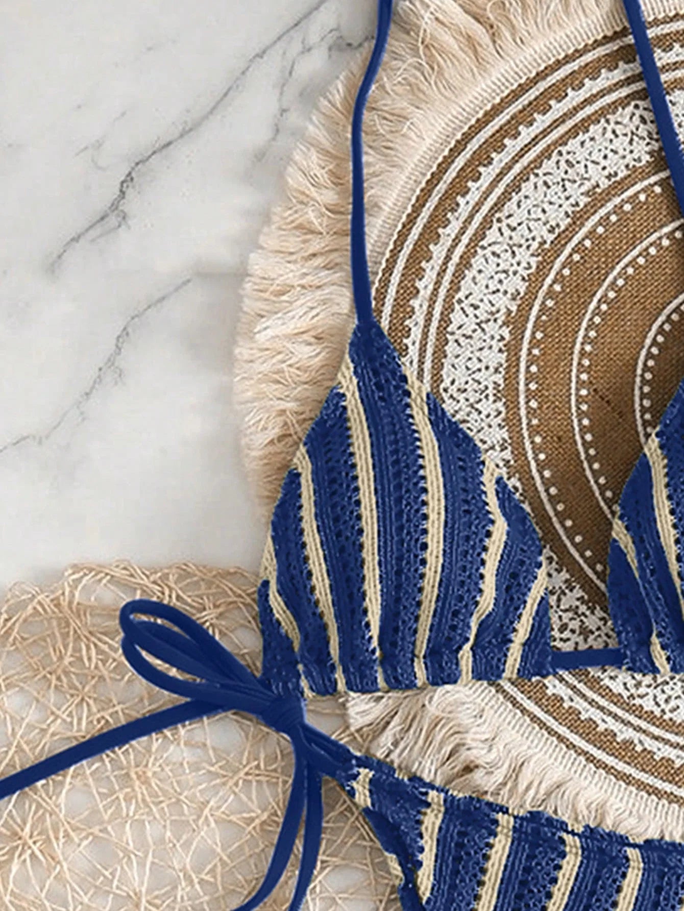 Conjunto de Biquíni Boho com Capa de Crochê 3 Peças - imagem 50