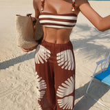 Conjunto de Biquíni Boho com Contas 3 Peças