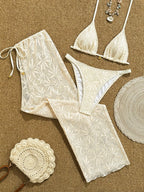 Conjunto de Biquíni Floral com Botões 3 Peças - imagem 1