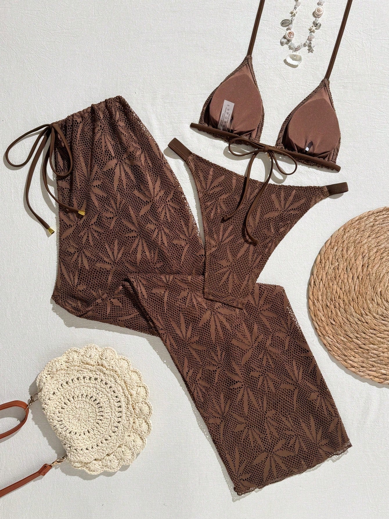 Conjunto de Biquíni Floral com Botões 3 Peças - imagem 17