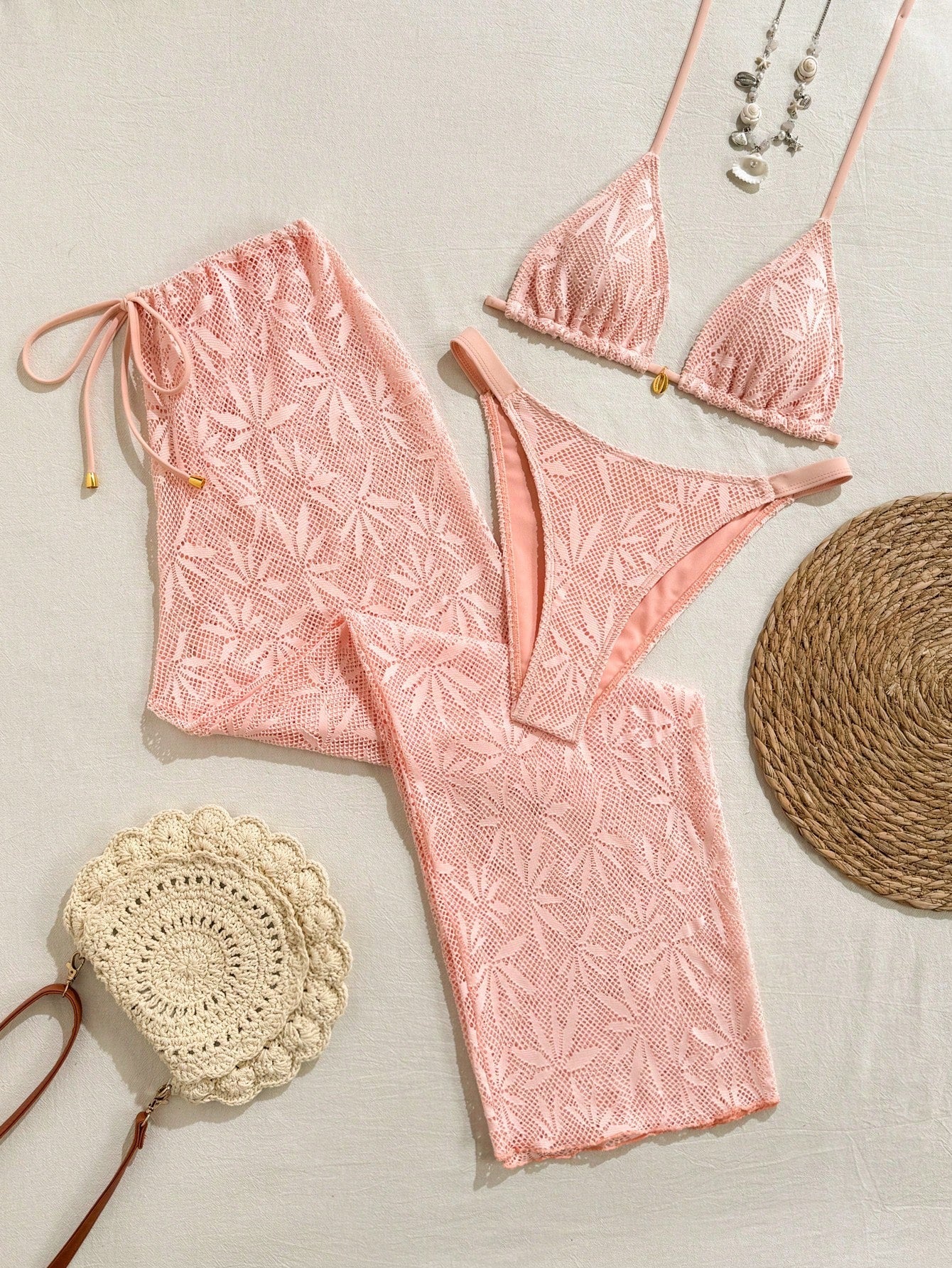 Conjunto de Biquíni Floral com Botões 3 Peças - imagem 20