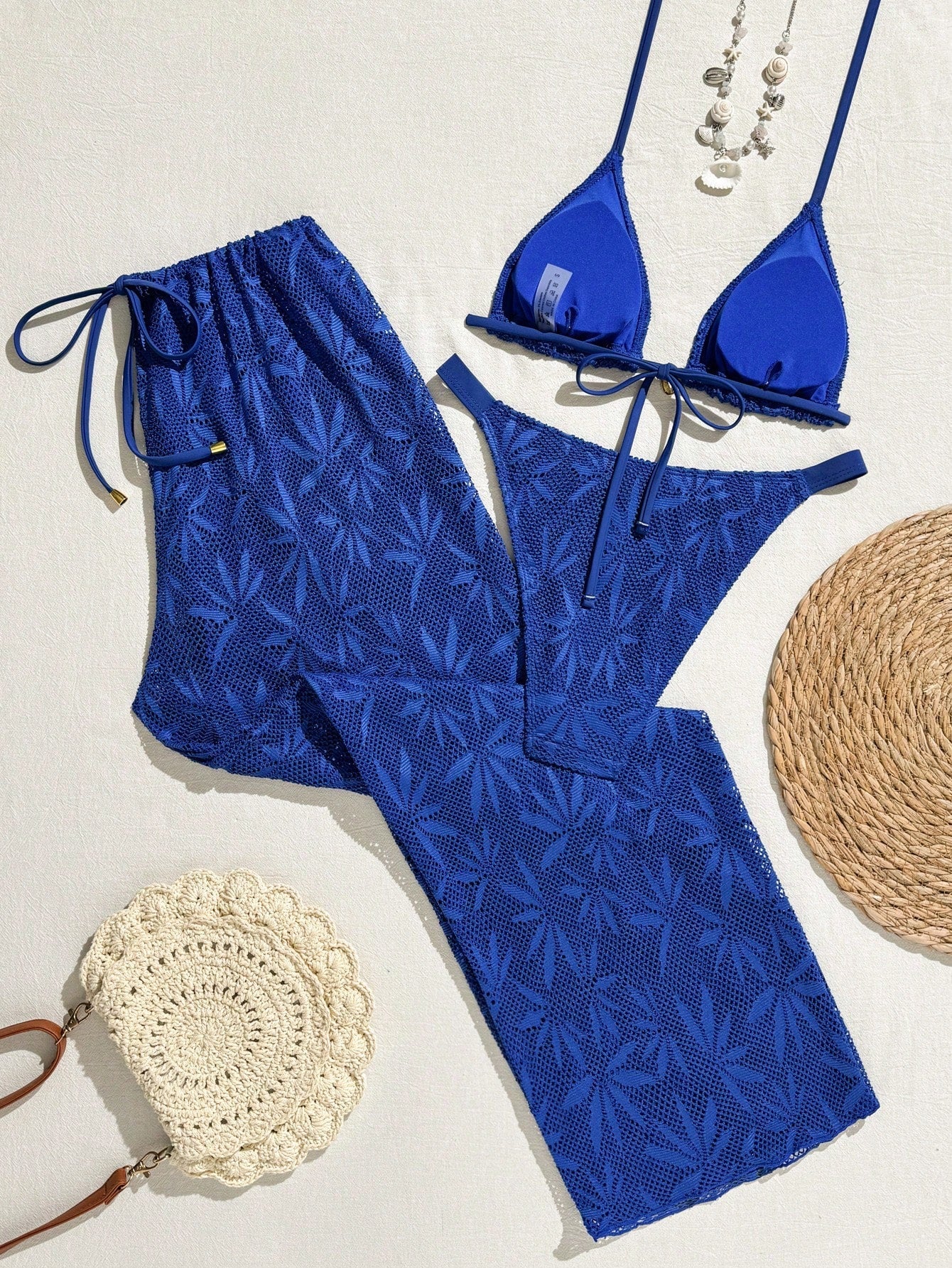 Conjunto de Biquíni Floral com Botões 3 Peças - imagem 5