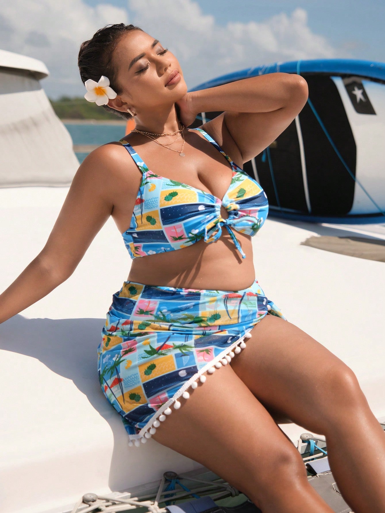 Conjunto de Biquíni Plus Size Pom Pom - imagem 1