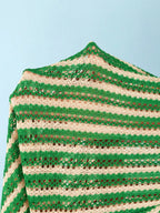 Conjunto de Biquíni Triangular com Top Longo 3 Peças