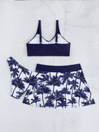 Conjunto de Biquíni Tropical com Saia 3 Peças - imagem 4