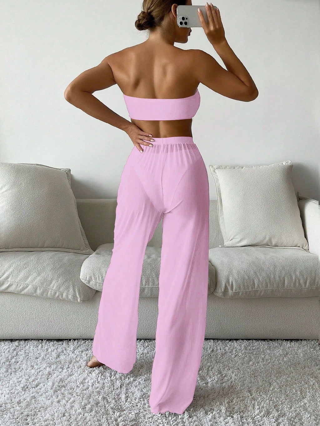 Conjunto de Biquíni 3 Peças Elegante com Calça de Cobertura - La Lecce