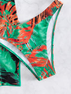 Conjunto de Biquíni 3 Peças Halter Tropical com Saia - La Lecce