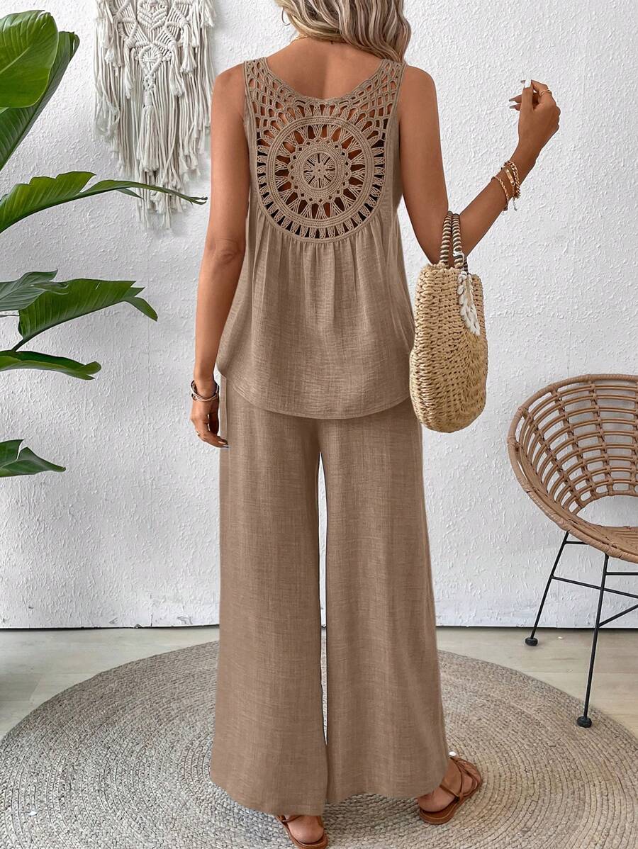 Conjunto de Blusa e Calça com Renda IMG 11