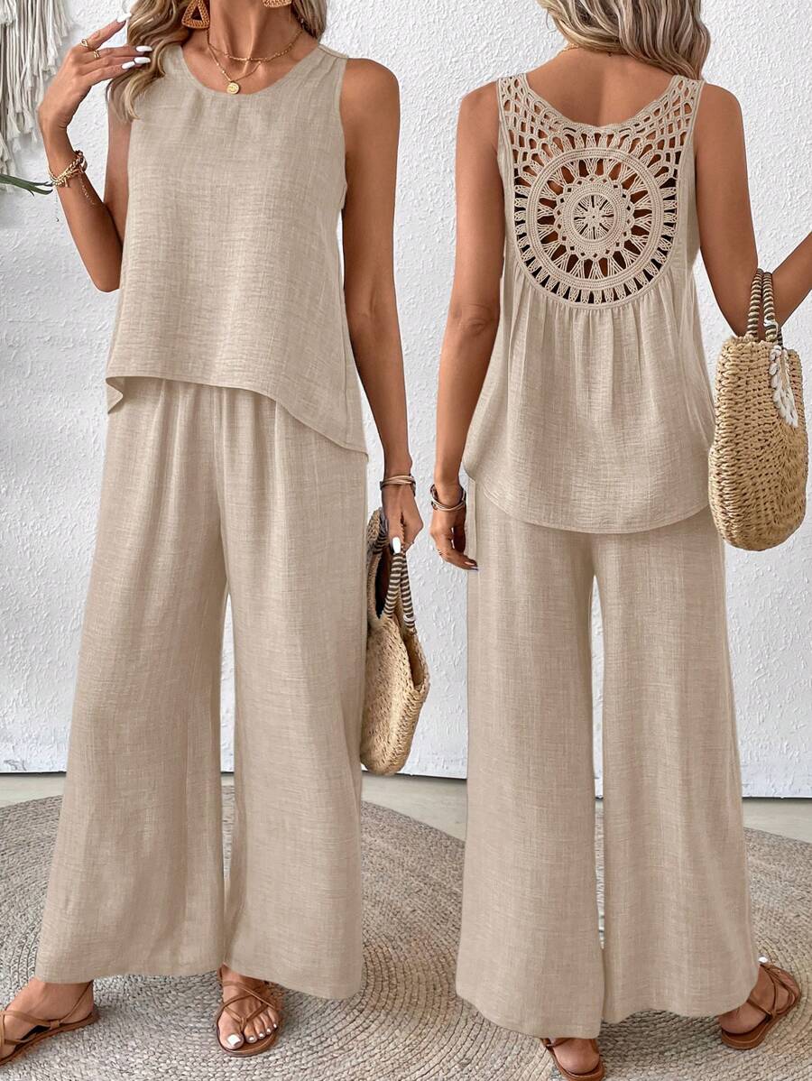 Conjunto de Blusa e Calça com Renda IMG 22