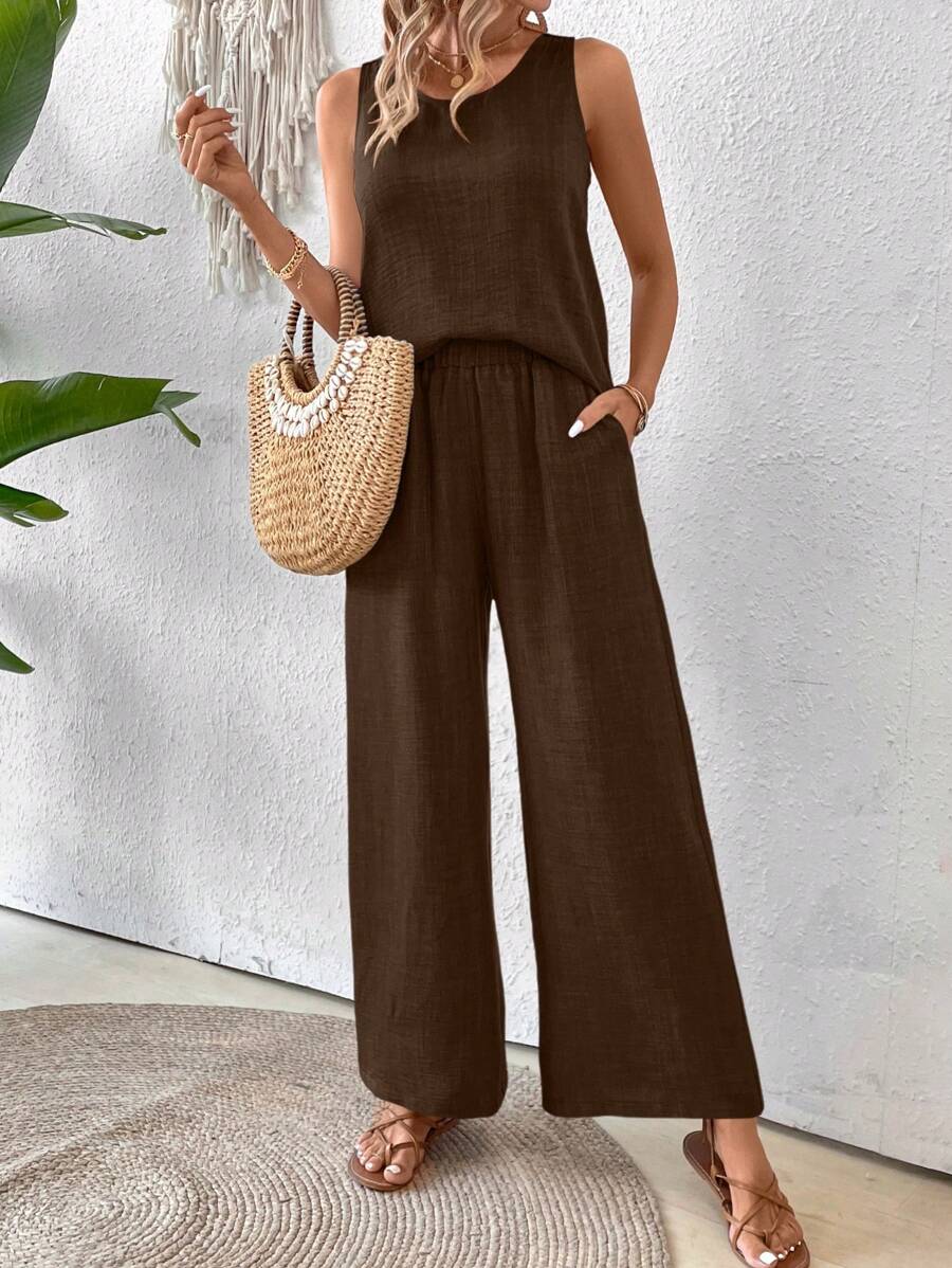 Conjunto de Blusa e Calça com Renda IMG 48