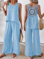 Conjunto de Blusa e Calça com Renda IMG 64