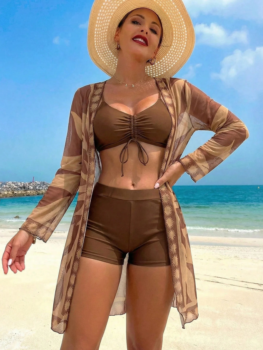 Conjunto Tropical 3 Peças com Saída de Praia - imagem 2