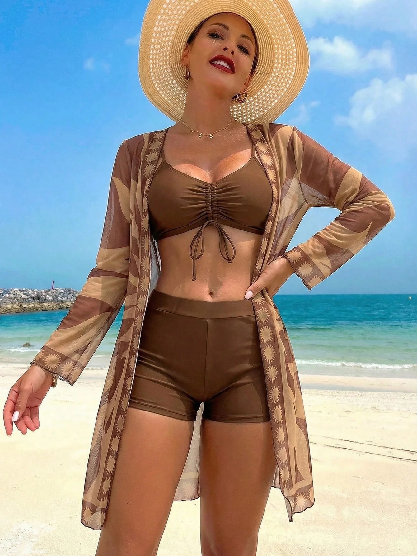 Conjunto Tropical 3 Peças com Saída de Praia - imagem 2