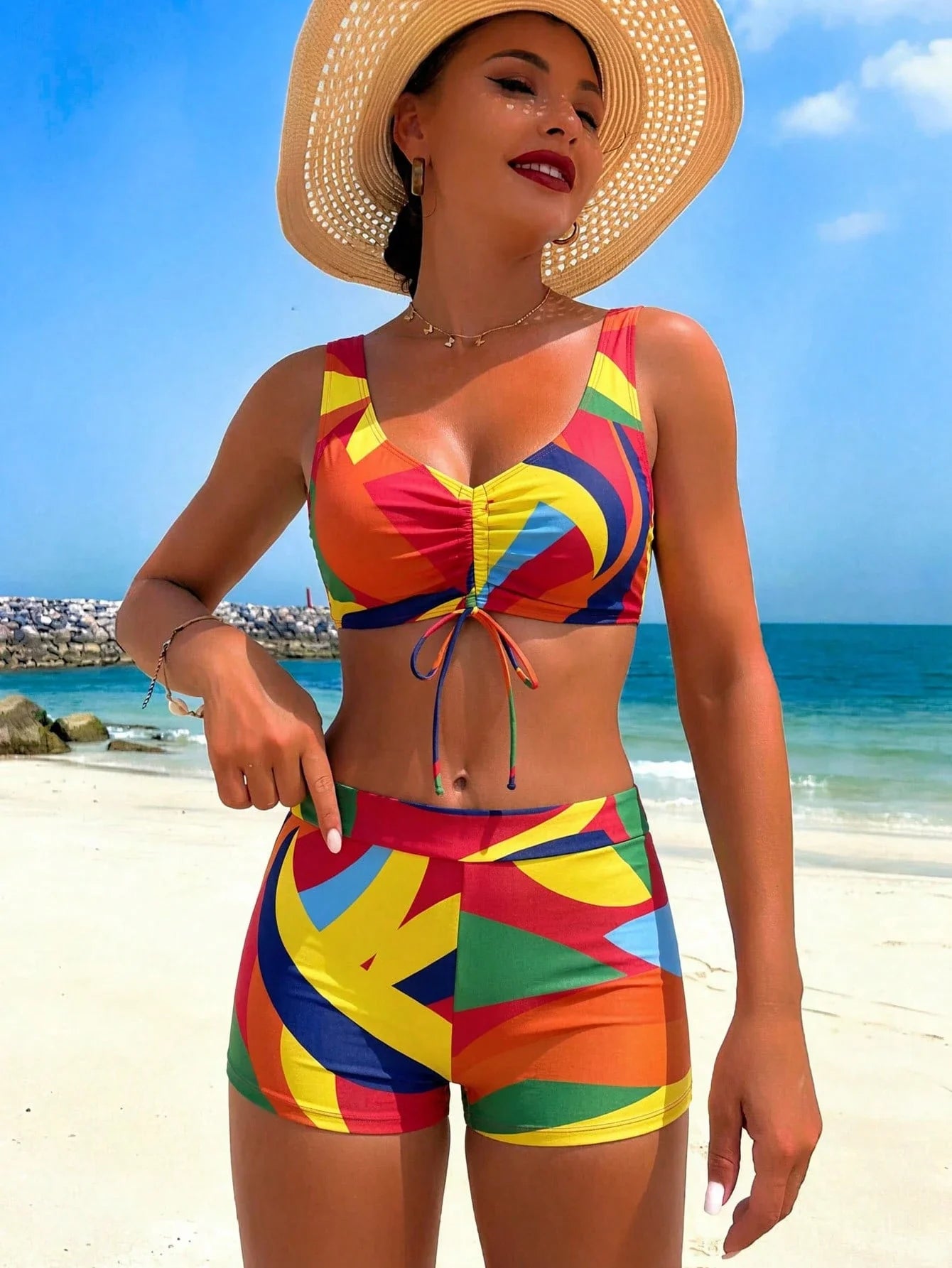 Conjunto Tropical 3 Peças com Saída de Praia - imagem 3