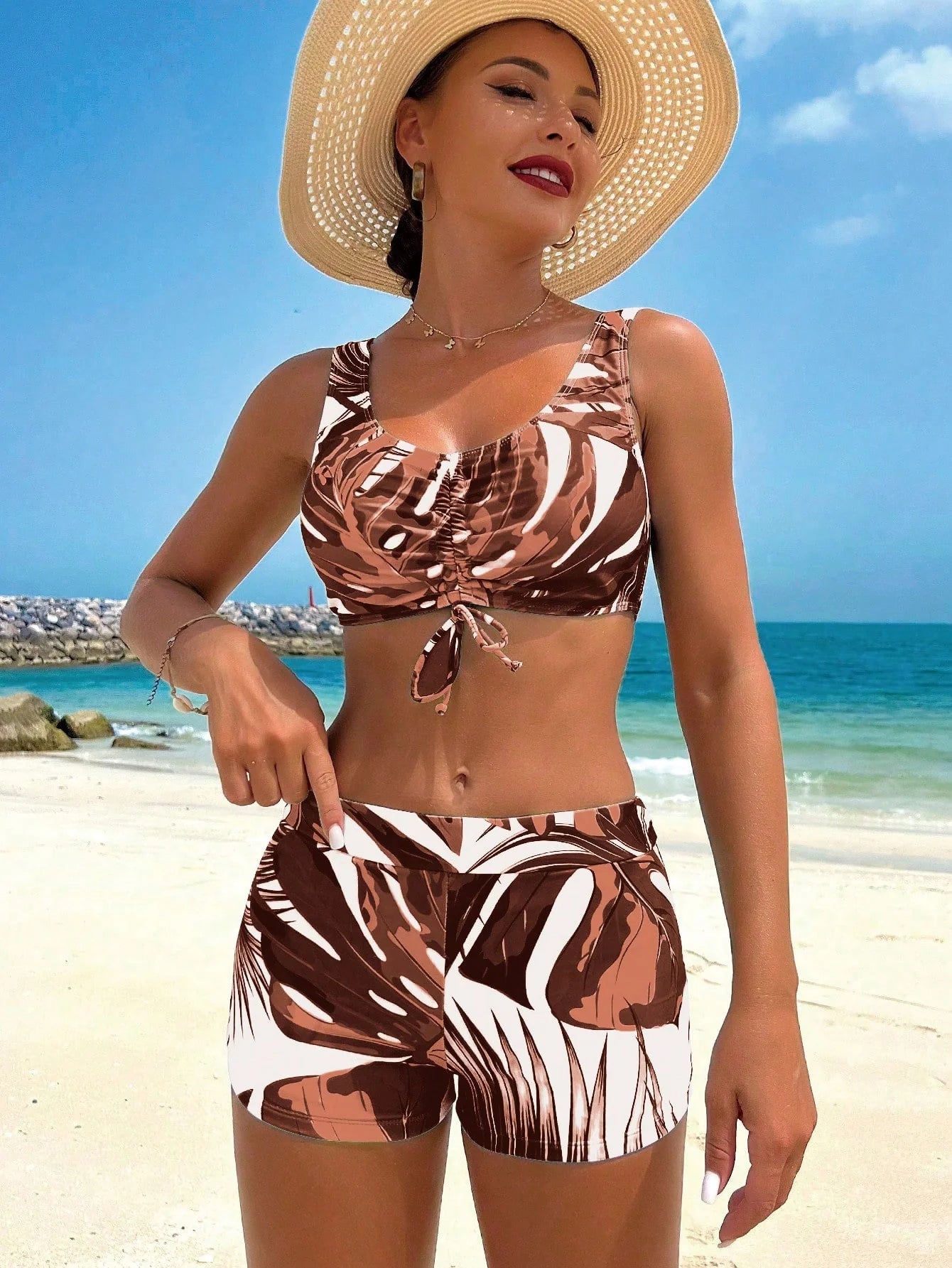 Conjunto Tropical 3 Peças com Saída de Praia - imagem 4