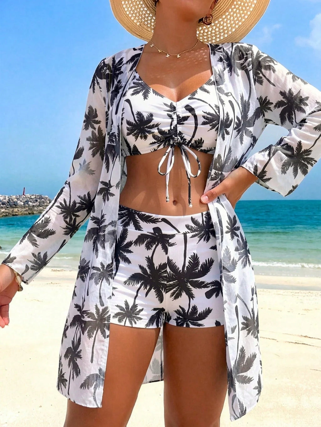 Conjunto Tropical 3 Peças com Saída de Praia - imagem 6
