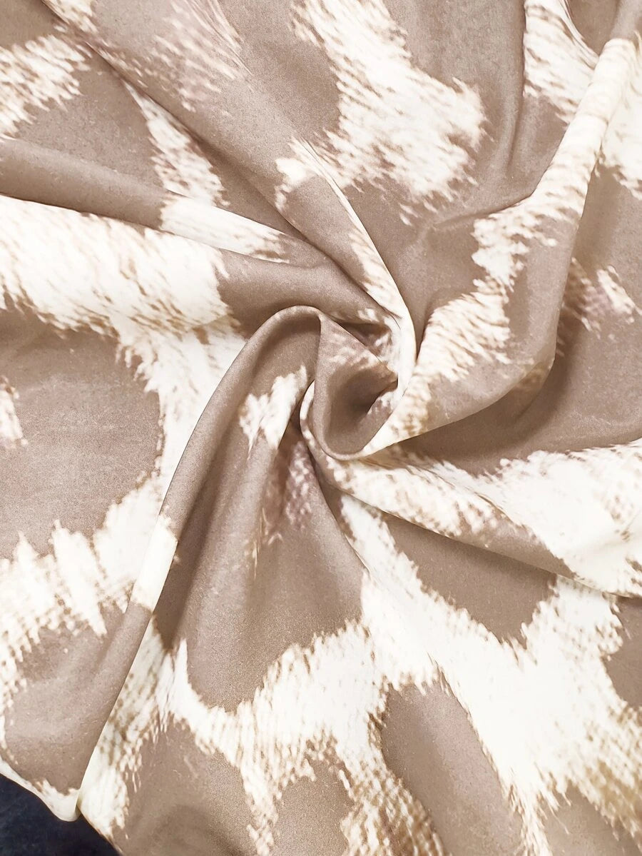 Vestido Longo Estampa de Leopardo com Costas Abertas - La Lecce